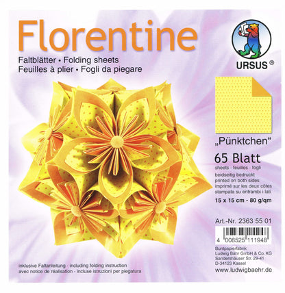 Faltblätter 15x15cm Florentine "Pünktchen" 65 Blatt von URSUS®