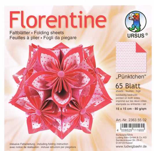 Faltblätter 15x15cm Florentine "Pünktchen" 65 Blatt von URSUS®