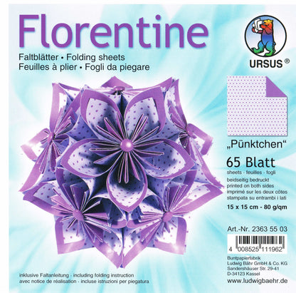 Faltblätter 15x15cm Florentine "Pünktchen" 65 Blatt von URSUS®