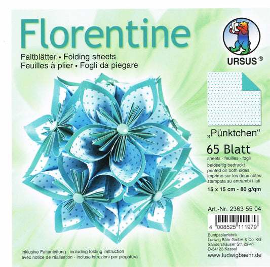 Faltblätter 15x15cm Florentine "Pünktchen" 65 Blatt von URSUS®