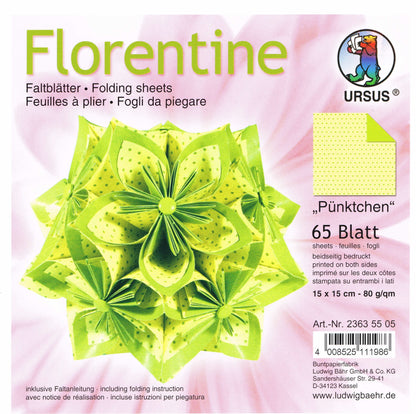 Faltblätter 15x15cm Florentine "Pünktchen" 65 Blatt von URSUS®