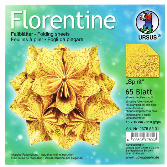 Faltblätter 15x15cm Florentine "Spirit" 65 Blatt von URSUS® folienveredelt