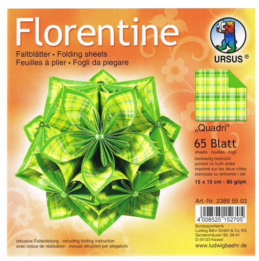 Faltblätter 15x15cm Florentine "Quadri" 65 Blatt von URSUS®