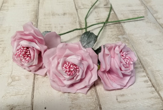 Rosen rosa 3Stück künstlich