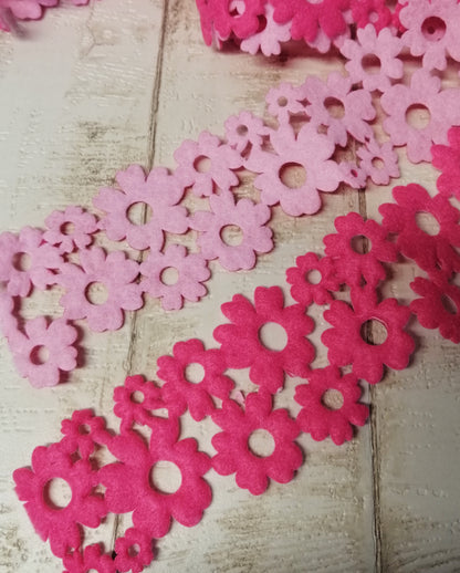 Filzband Blumenkette