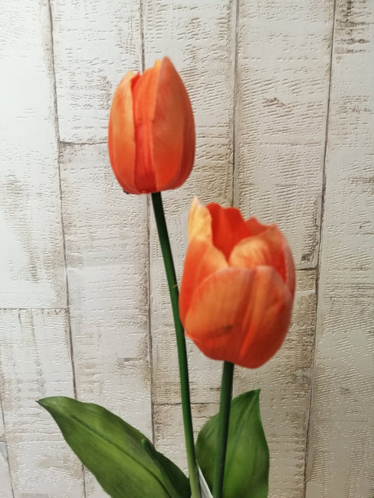 Tulpe orange 2tlg. 53cm künstlich