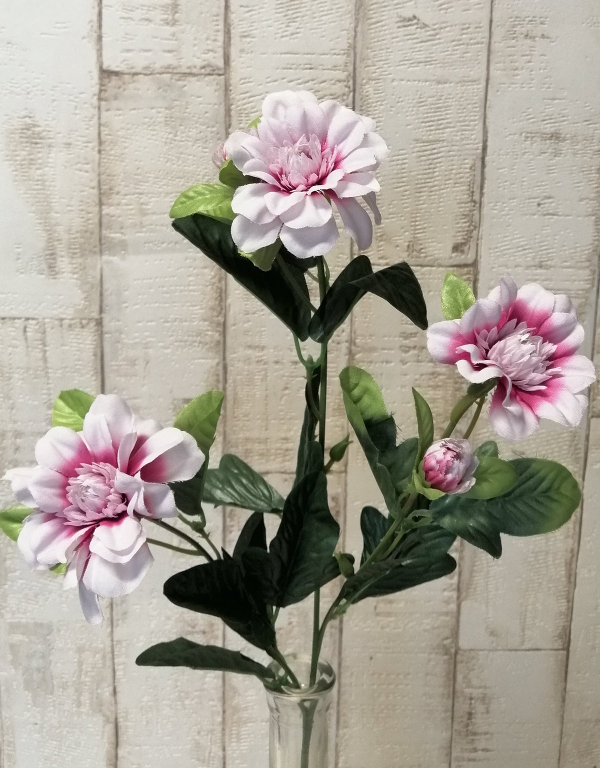 Zinnie 3lg. rosa ca 50cm künstlich