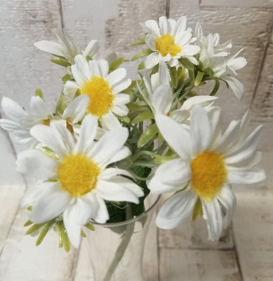 Margeriten-Pick weiß 9Blüten 23cm künstlich