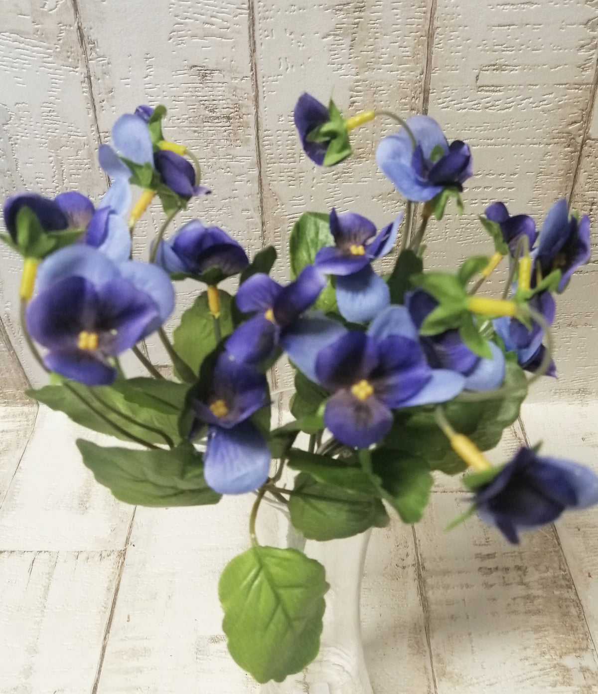 Stiefmütterchen-Busch blau-lila 5tlg. ca. 23cm künstlich