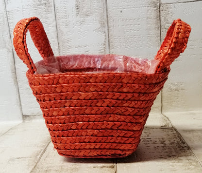 Bast-Tasche Pflanzgefäß
