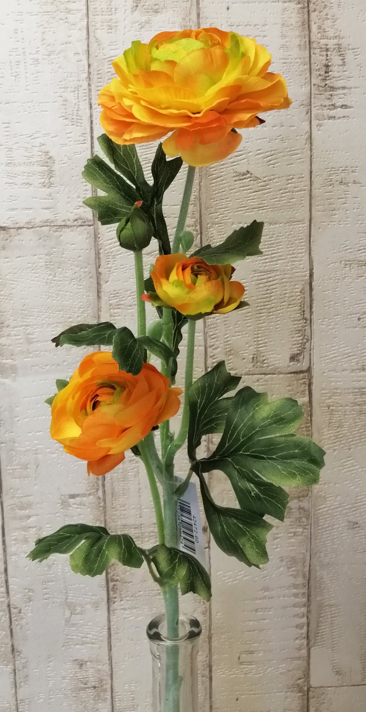 Ranunkel gelb 3Blüten 63cm künstlich