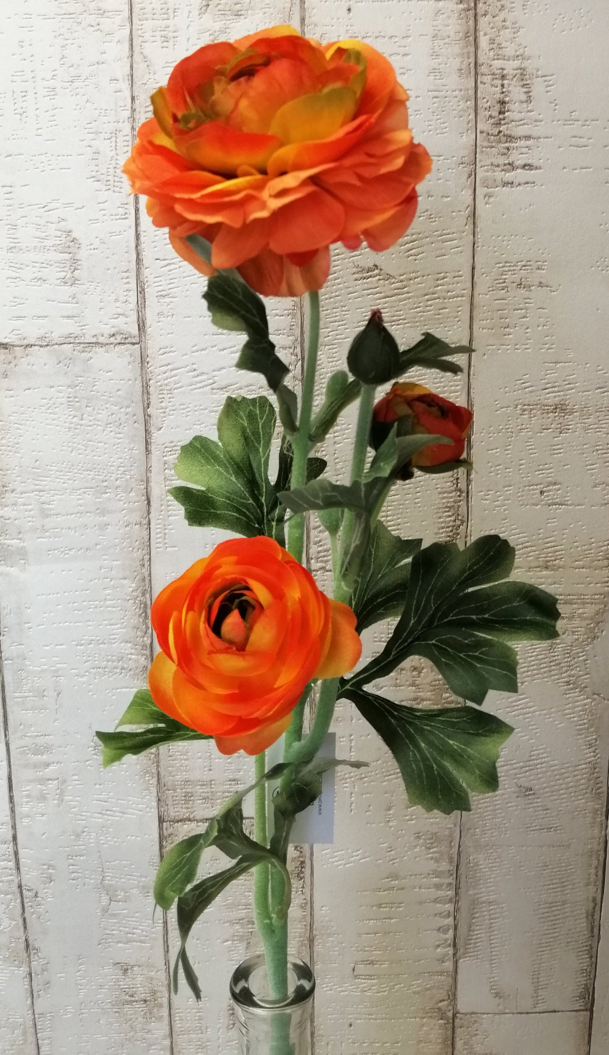 Ranunkel orange 3Blüten 63cm künstlich