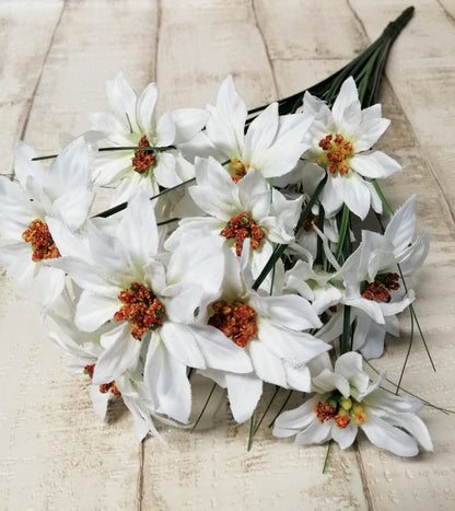 Weihnachtsstern-Strauß 15 Blüten 6/8cm rot