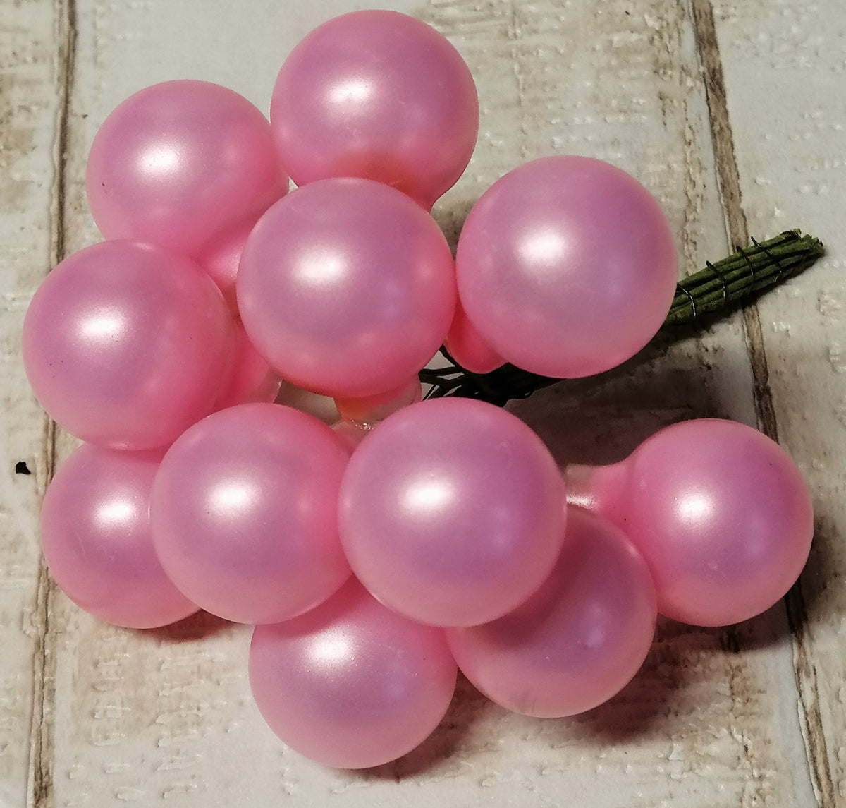Glaskugeln am Draht 20mm rosa 12stck zum Basteln und Dekorieren