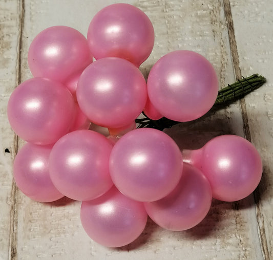 Glaskugeln am Draht 20mm rosa 12stck zum Basteln und Dekorieren