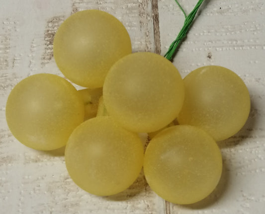 Glaskugeln am Draht 28mm gelb-gold matt 6stck zum Basteln und Dekorieren