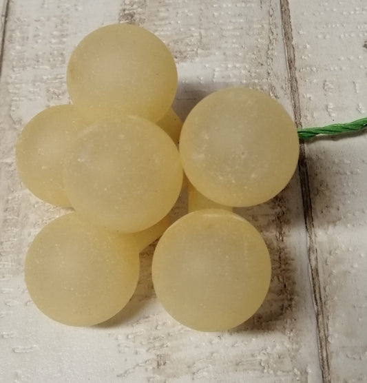 Glaskugeln am Draht 24mm gelb-gold matt 6stck zum Basteln und Dekorieren