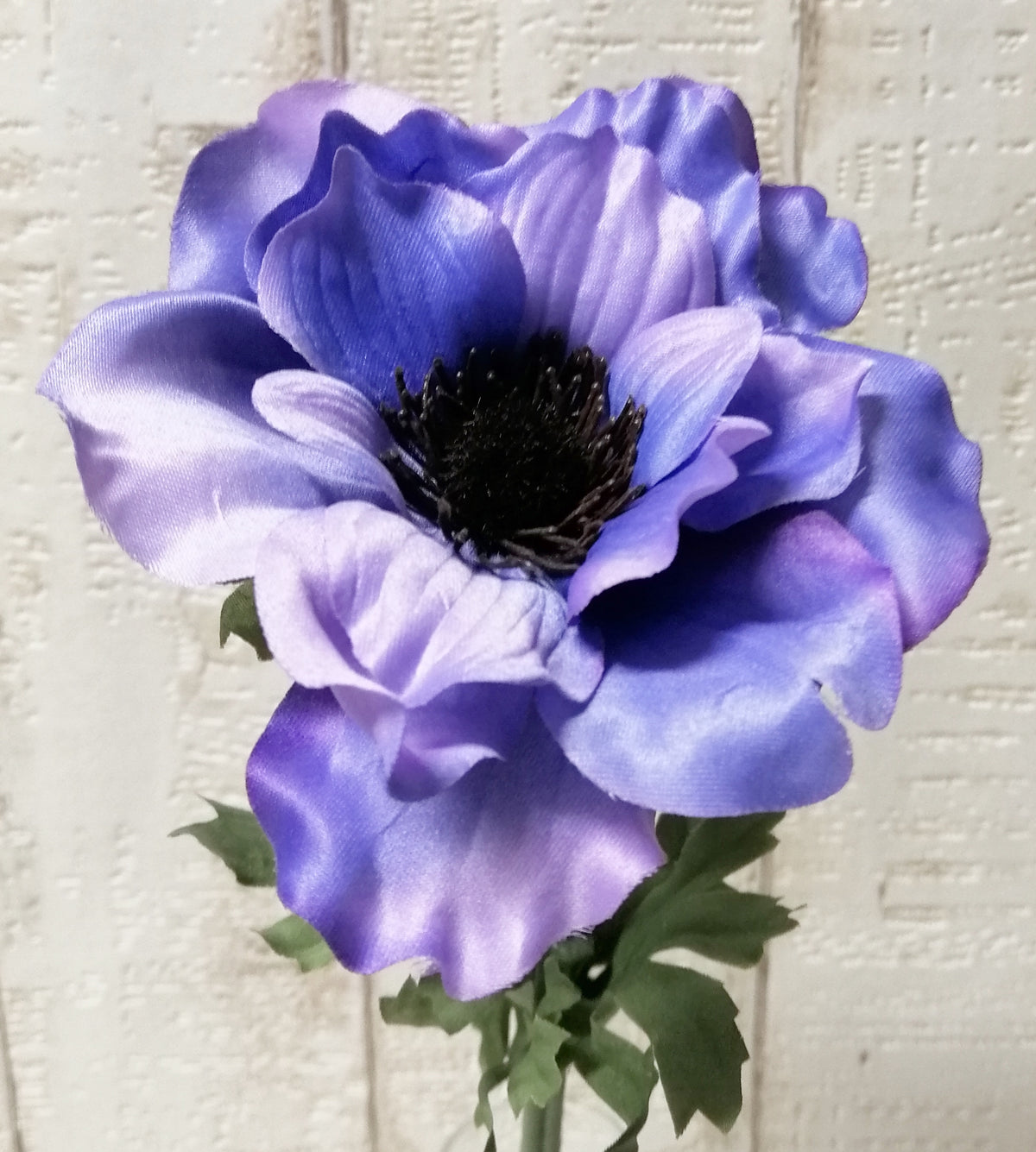 Anemone mit 1 Blüte Lila künstlich 10/35cm zur Dekoration Sommer Herbst
