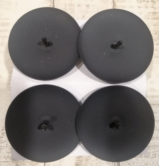 Kerzenhalter-Set mit Dorn  4 Stück  6cm schwarz Metall zum Basteln Dekorieren Weihnachten Gestecke Kränze
