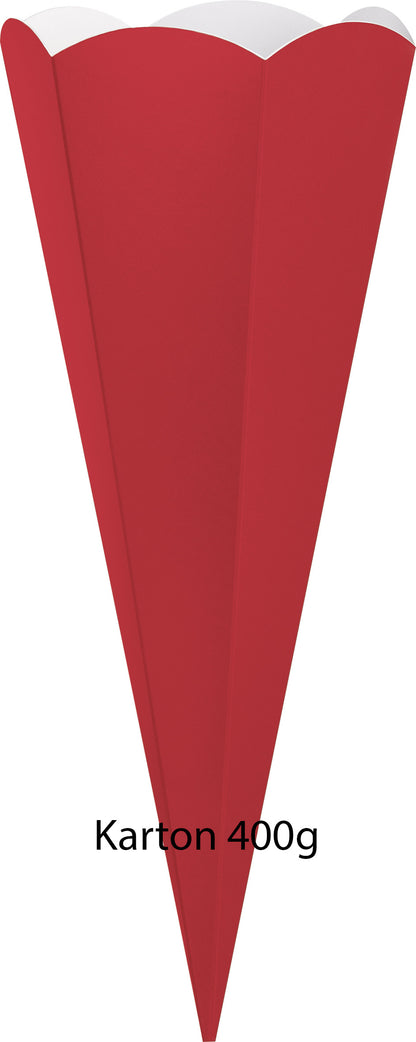 Schultüten Bastelset Pferde braun mit Hufeisen/ rot-grün