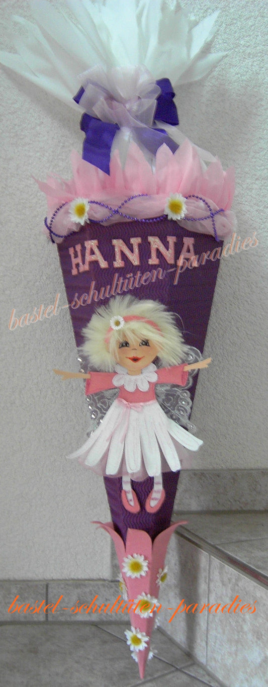 Bastelset Elfe Margarite lila-rosa-weiß