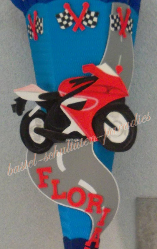 Bastelanleitung Motorrad rot(nur Motiv)