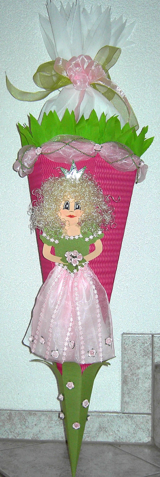 Schultüten Bastelset Prinzessin Roselia pink-grün-rosa