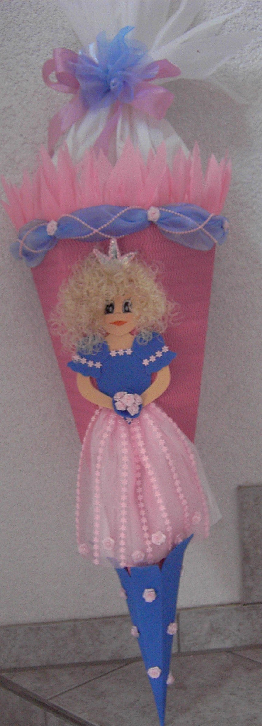 Schultüten Bastelset Prinzessin Roselia rosa-blau
