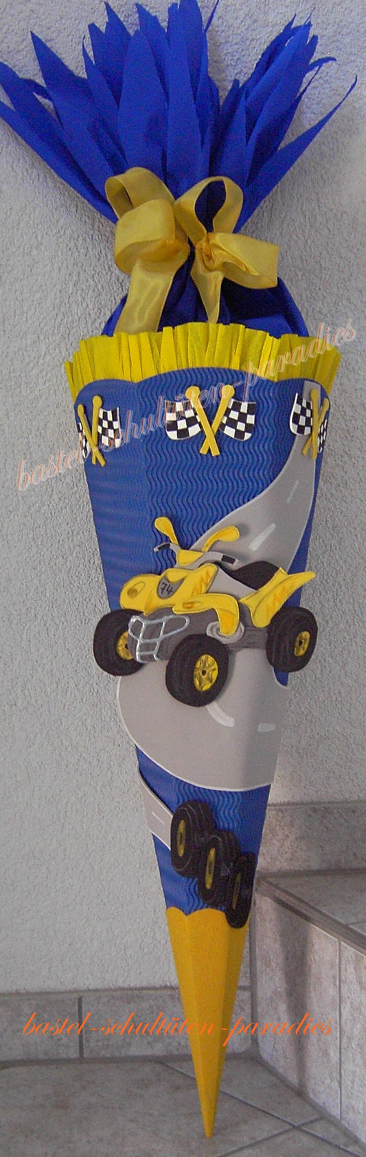 Bastelset Quad blau-gelb