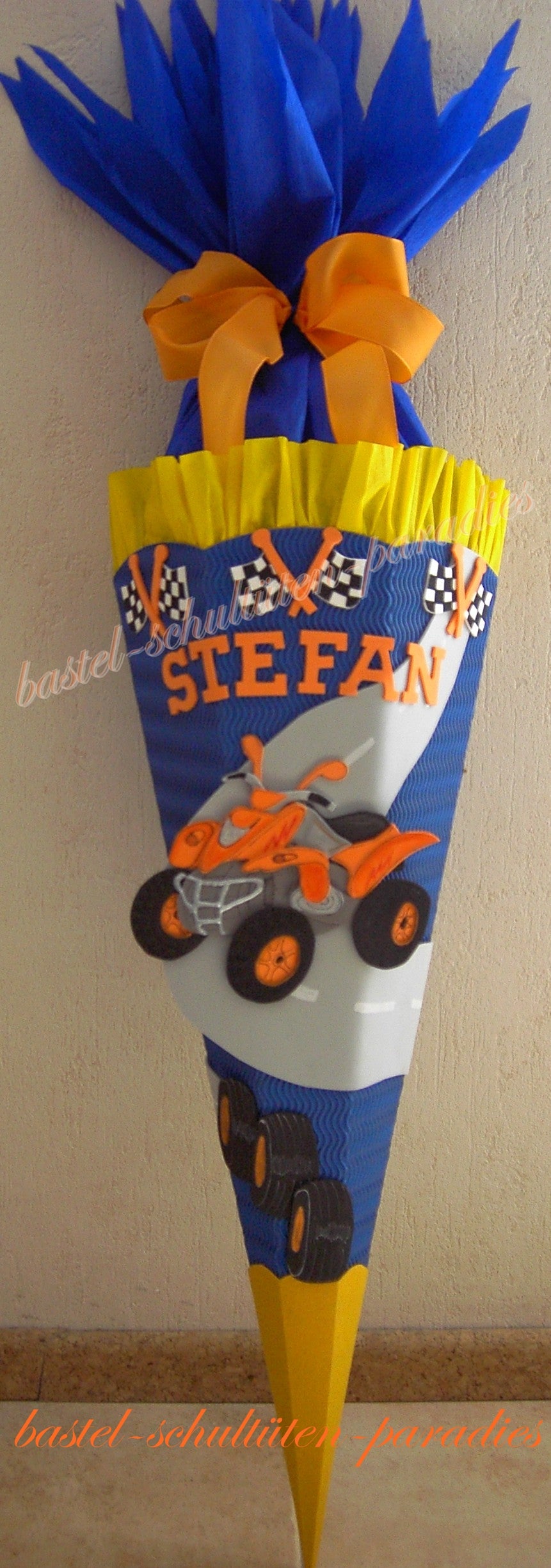 Bastelset Quad blau-gelb-orange