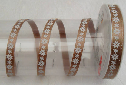 Dekoband gold mit Sternen 10mm breit 25M/Rolle
