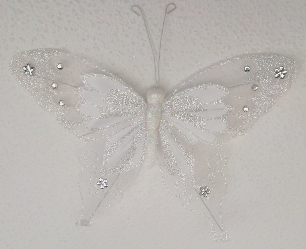 Schmetterling weiß  14cmx20,5cm