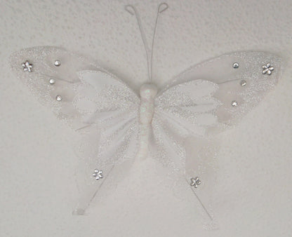 Schmetterling weiß  14cmx20,5cm
