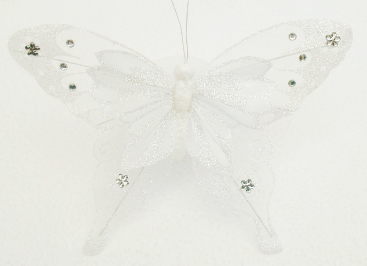 Schmetterling weiß  14cmx20,5cm