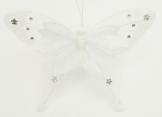 Schmetterling weiß  14cmx20,5cm