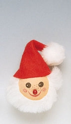 Wattekopf 3cm mit Gesicht Zwerg / Weihnachtsmann