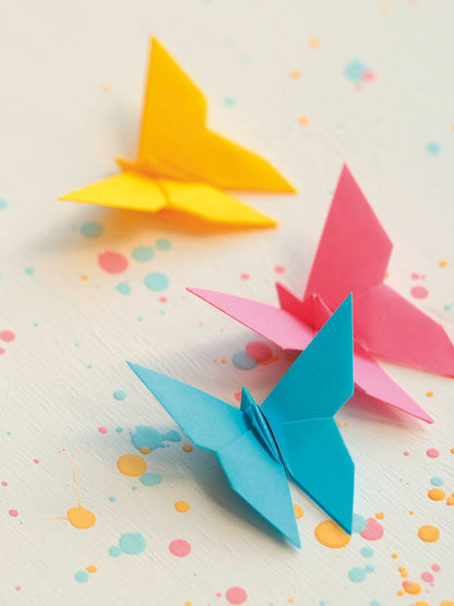 Faltblätter Set 10x10cm Origami-Papier 10 Farben 100 Blatt 60 g/m² HEYDA