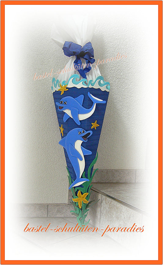 Bastelset Geschwistertüte Delphin