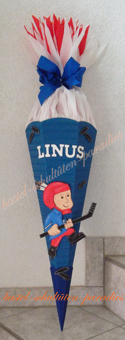 Schultüten Bastelset Eishockey-Spieler