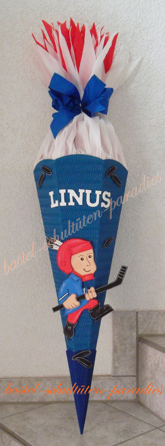 Schultüten Bastelset Eishockey-Spieler