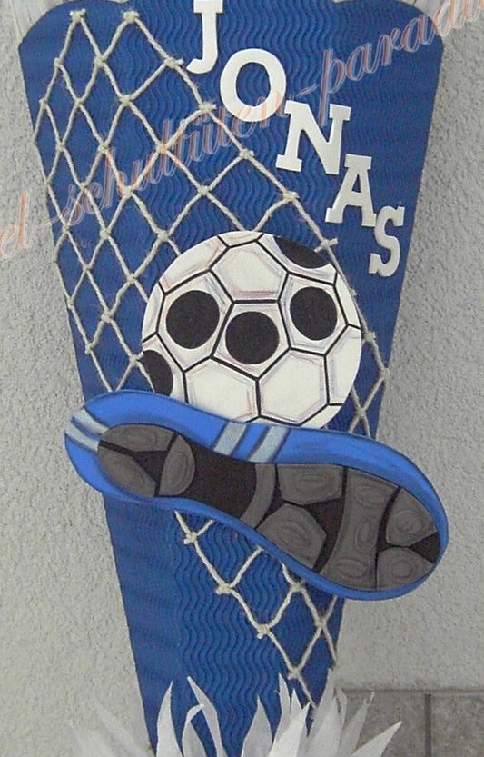 Bastelanleitung Fußball 2 blau-weiß incl. Netz (nur Motiv)