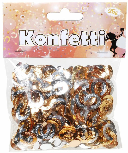 Hufeisen Konfetti gold und silber  25g