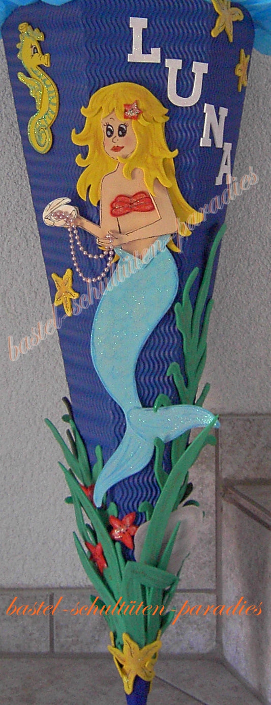 Bastelanleitung Meerjungfrau (nur Motiv)