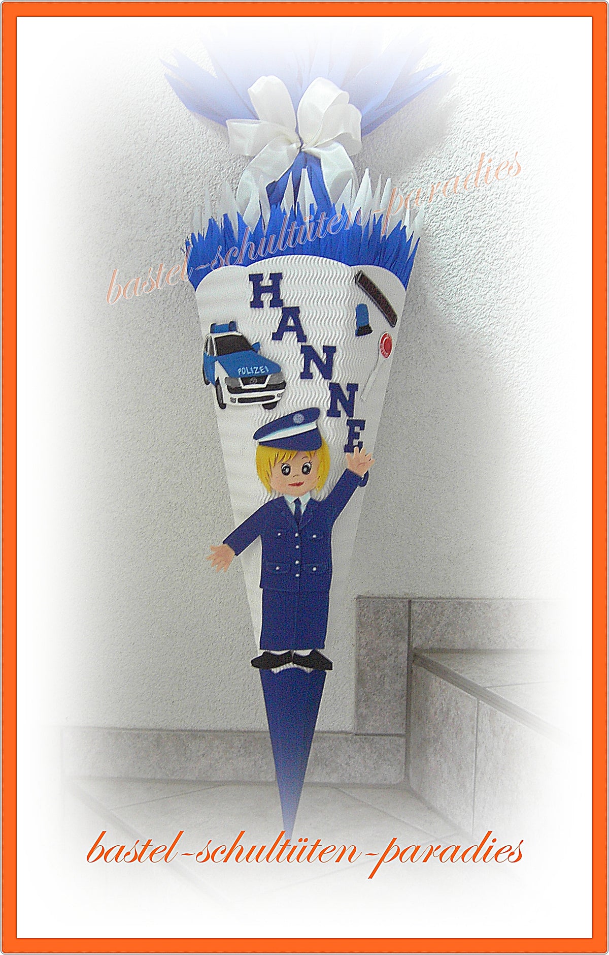 Bastelset Geschwistertüte Polizist / Polizei