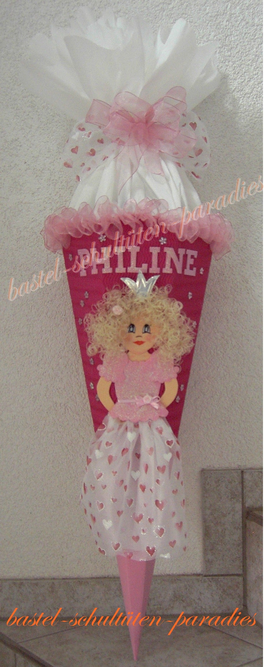 Schultüten Bastelset Prinzessin Stella pink-rosa-weiß
