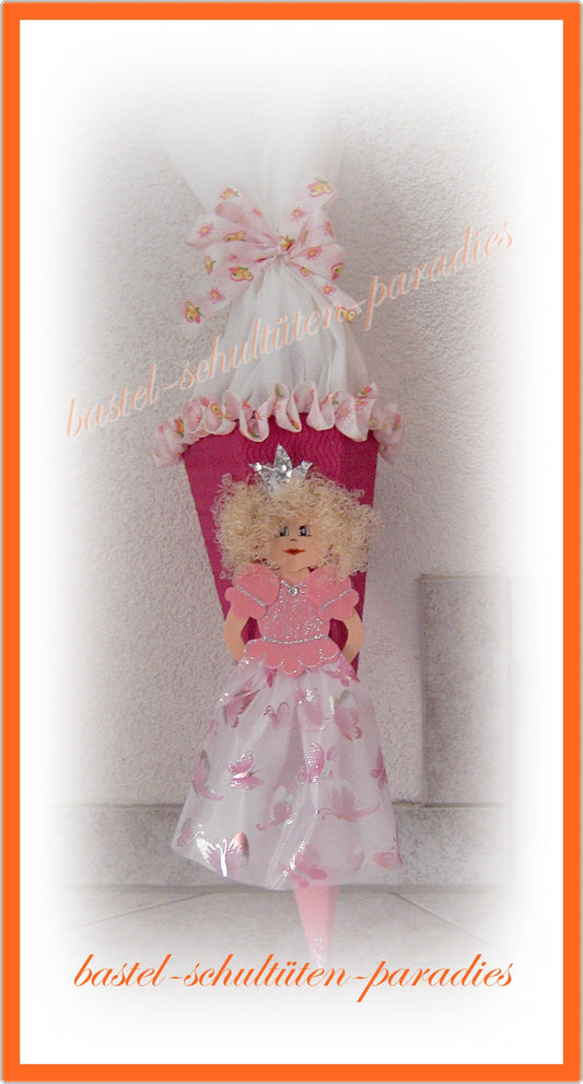 Bastelset Geschwistertüte Prinzessin Stella pink-rosa