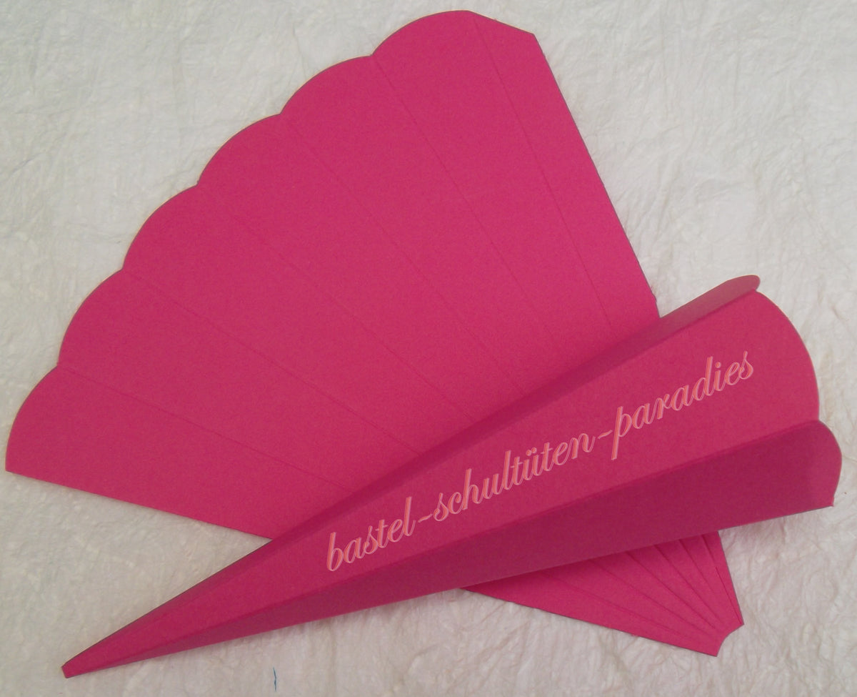Schultütenrohling 18cm eosin (pink)