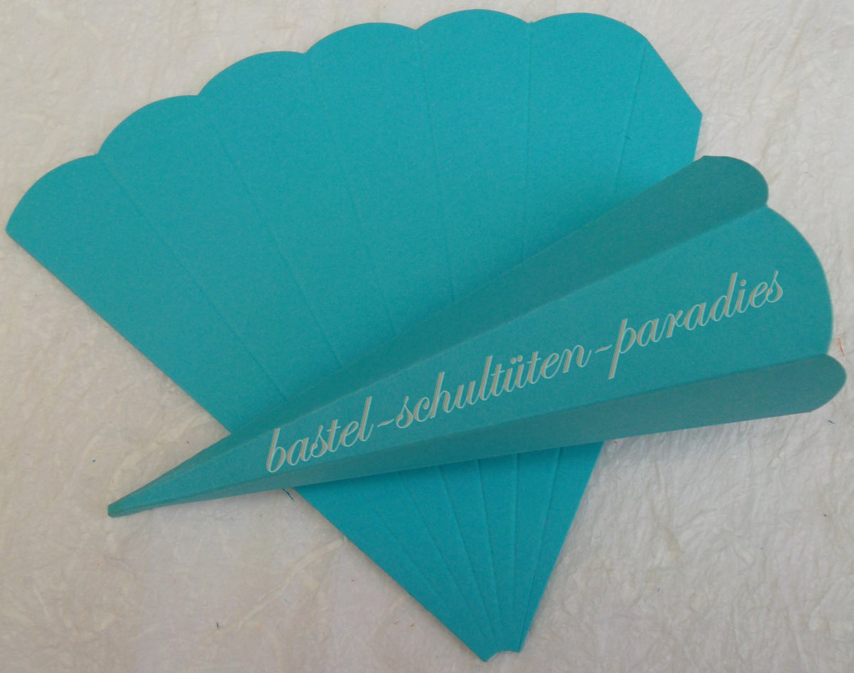 Schultütenrohling 23cm azurblau