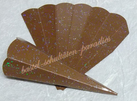 Schultütenrohling "Diamant" 14cm mittelbraun
