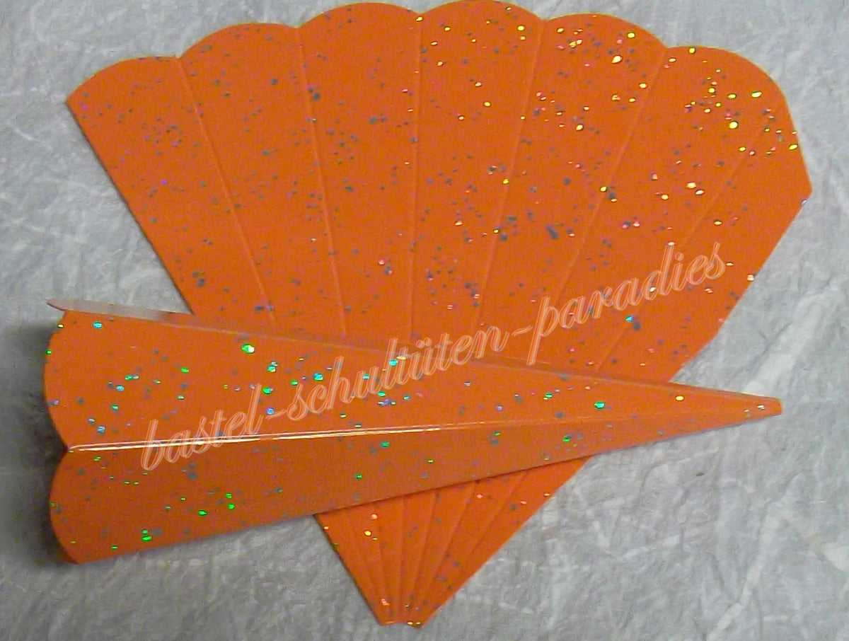 Schultütenrohling "Diamant" 14cm orange